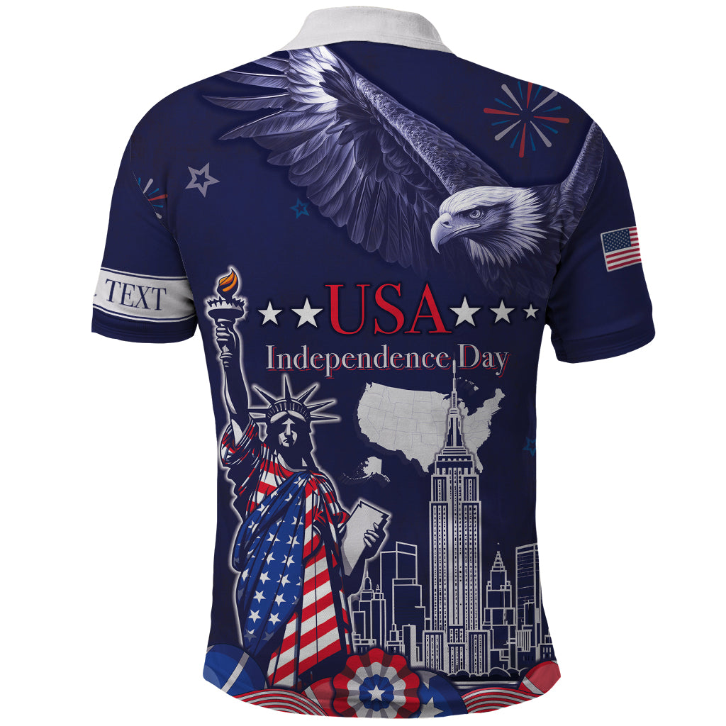 Personalised United States Independence Day Polo Shirt Freedom 4th Of July Navy Version LT05 - Wonder Print Shop