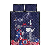 United States Independence Day Quilt Bed Set Freedom 4th Of July Navy Version LT05 - Wonder Print Shop