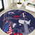 United States Independence Day Round Carpet Freedom 4th Of July Navy Version