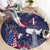 United States Independence Day Round Carpet Freedom 4th Of July Navy Version