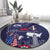 United States Independence Day Round Carpet Freedom 4th Of July Navy Version