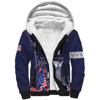 Personalised United States Independence Day Sherpa Hoodie Freedom 4th Of July Navy Version LT05 - Wonder Print Shop