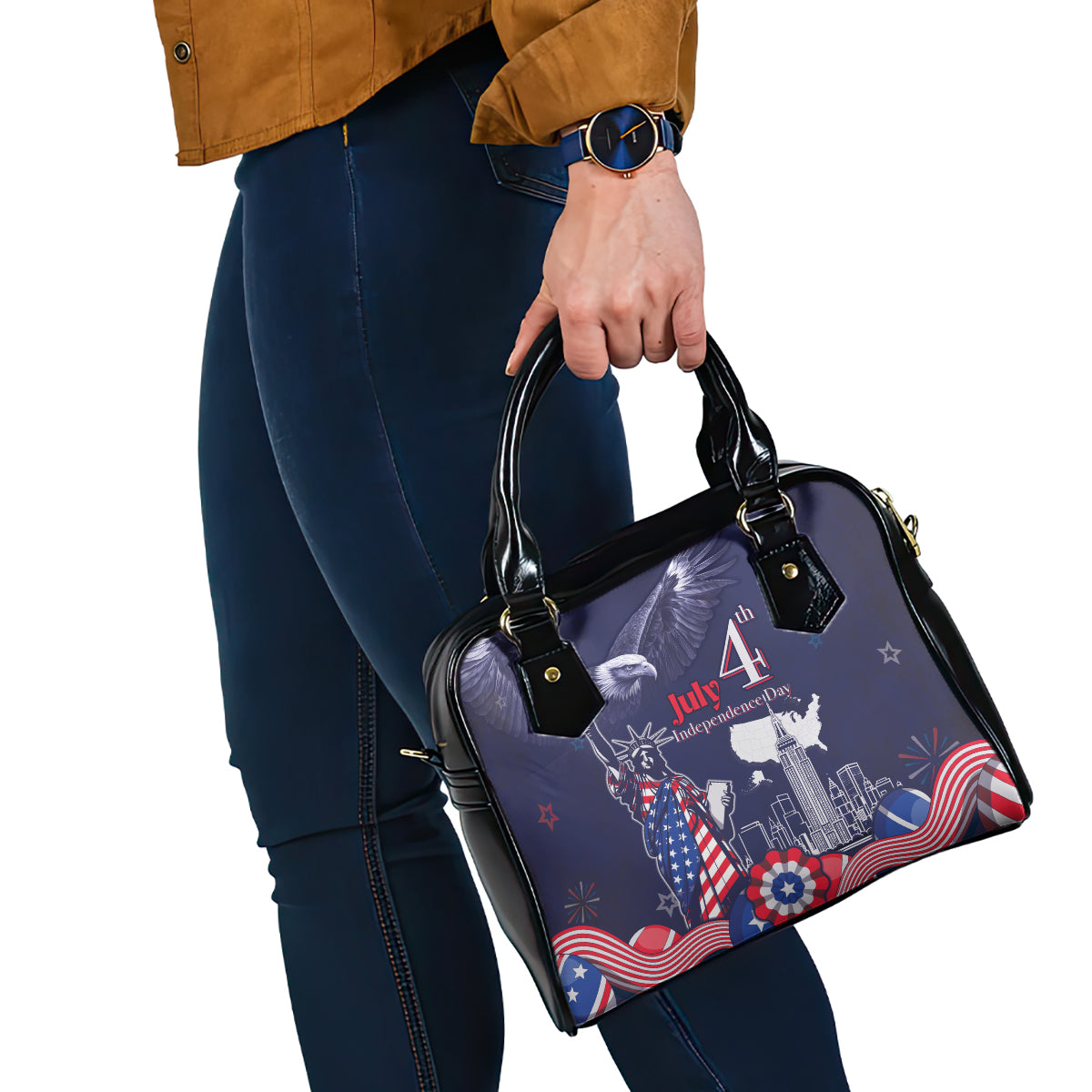 United States Independence Day Shoulder Handbag Freedom 4th Of July Navy Version