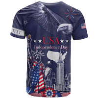 Personalised United States Independence Day T Shirt Freedom 4th Of July Navy Version LT05 - Wonder Print Shop