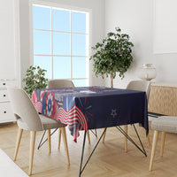 United States Independence Day Tablecloth Freedom 4th Of July Navy Version LT05 - Wonder Print Shop