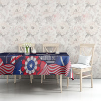 United States Independence Day Tablecloth Freedom 4th Of July Navy Version LT05 - Wonder Print Shop