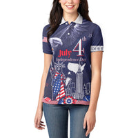 Personalised United States Independence Day Women Polo Shirt Freedom 4th Of July Navy Version LT05 - Wonder Print Shop