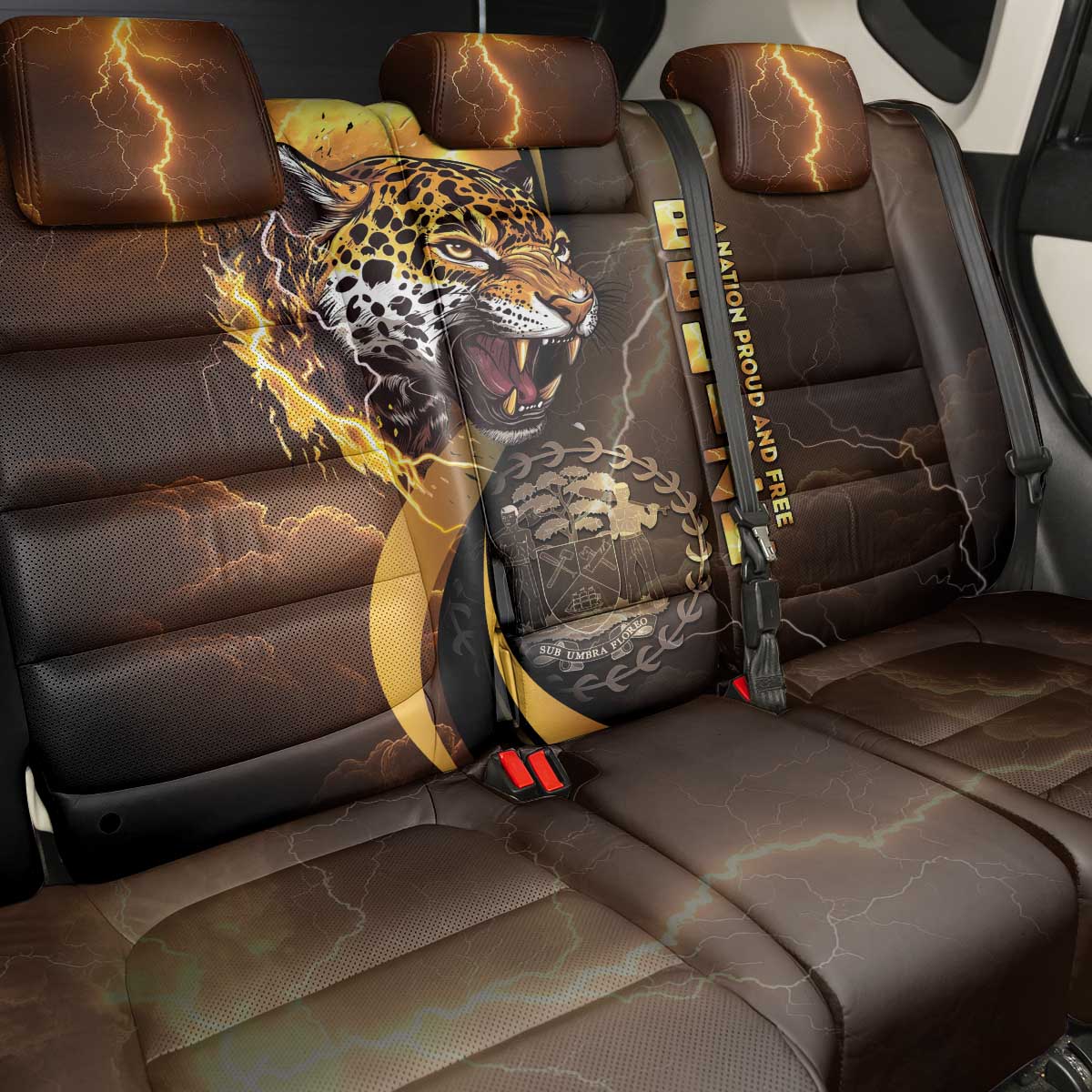 Belize Emancipation Day Back Car Seat Cover A Nation Proud And Free - Wonder Print Shop