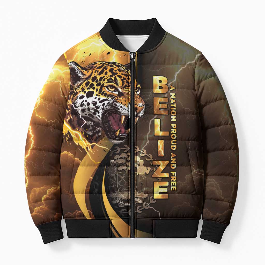 Belize Emancipation Day Bomber Puffer Jacket A Nation Proud And Free - Wonder Print Shop