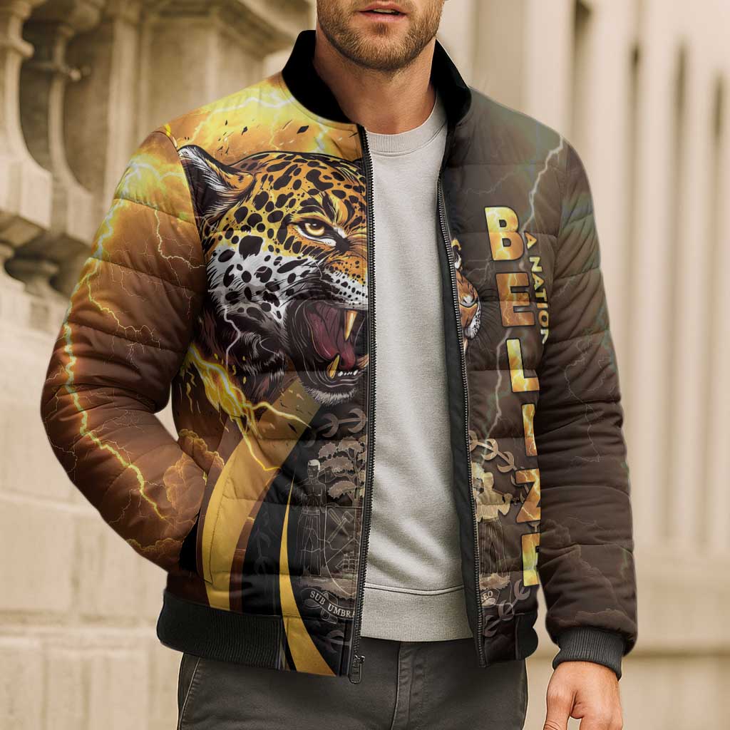 Belize Emancipation Day Bomber Puffer Jacket A Nation Proud And Free - Wonder Print Shop