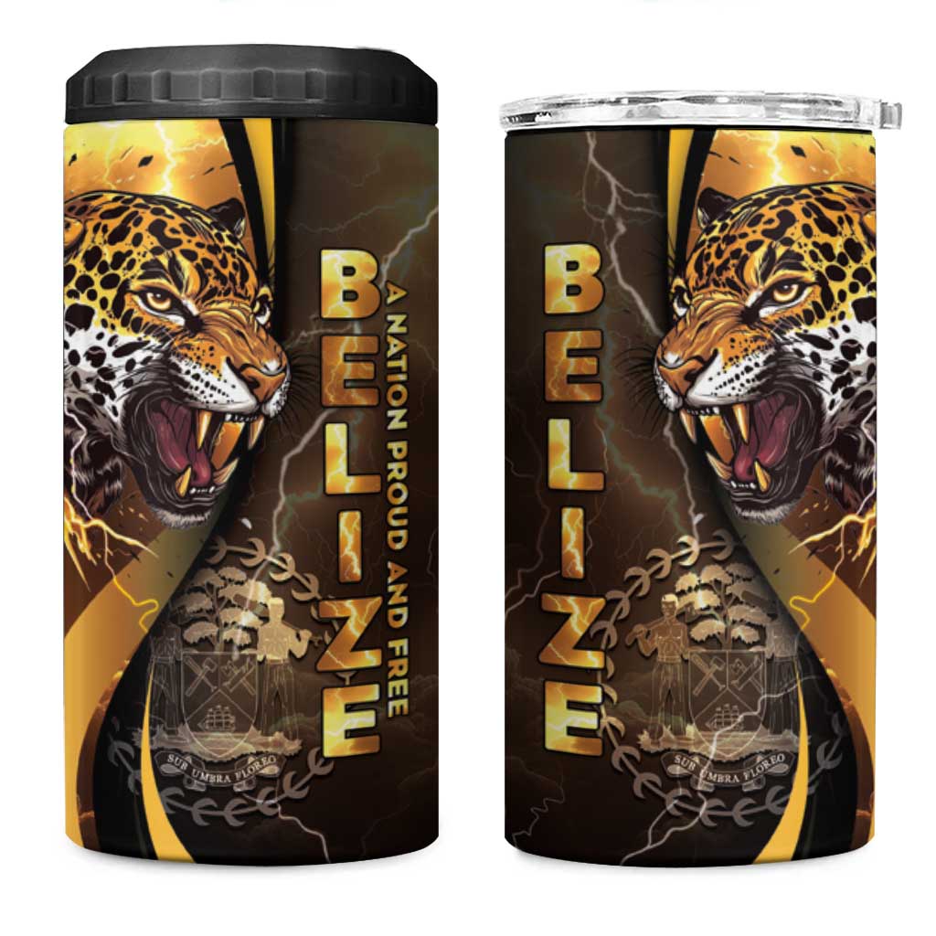 Belize Emancipation Day 4 in 1 Can Cooler Tumbler A Nation Proud And Free - Wonder Print Shop