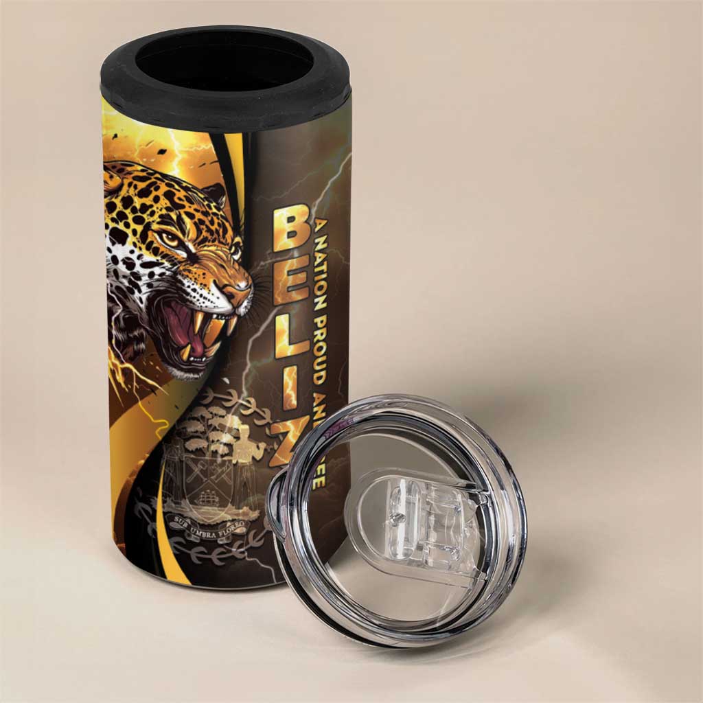 Belize Emancipation Day 4 in 1 Can Cooler Tumbler A Nation Proud And Free - Wonder Print Shop