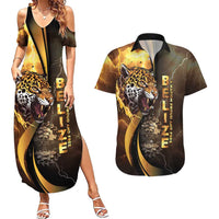 Belize Emancipation Day Couples Matching Summer Maxi Dress and Hawaiian Shirt A Nation Proud And Free - Wonder Print Shop