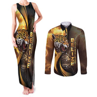 Belize Emancipation Day Couples Matching Tank Maxi Dress and Long Sleeve Button Shirt A Nation Proud And Free - Wonder Print Shop