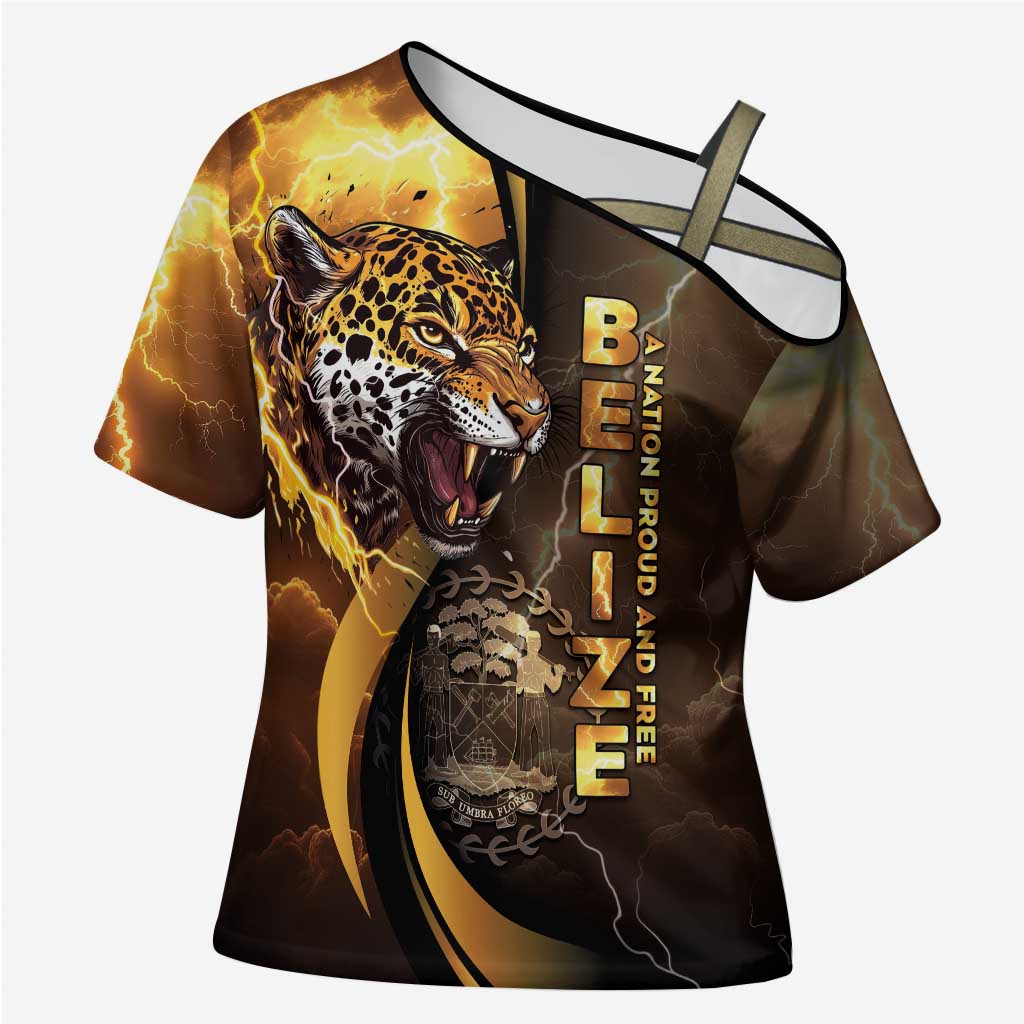 Belize Emancipation Day Cross Shoulder Shirt A Nation Proud And Free - Wonder Print Shop