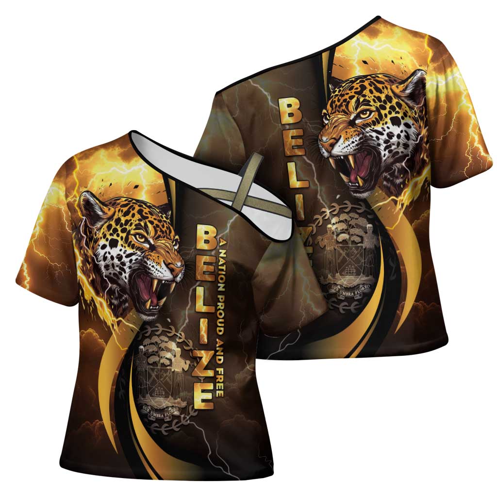 Belize Emancipation Day Cross Shoulder Shirt A Nation Proud And Free - Wonder Print Shop