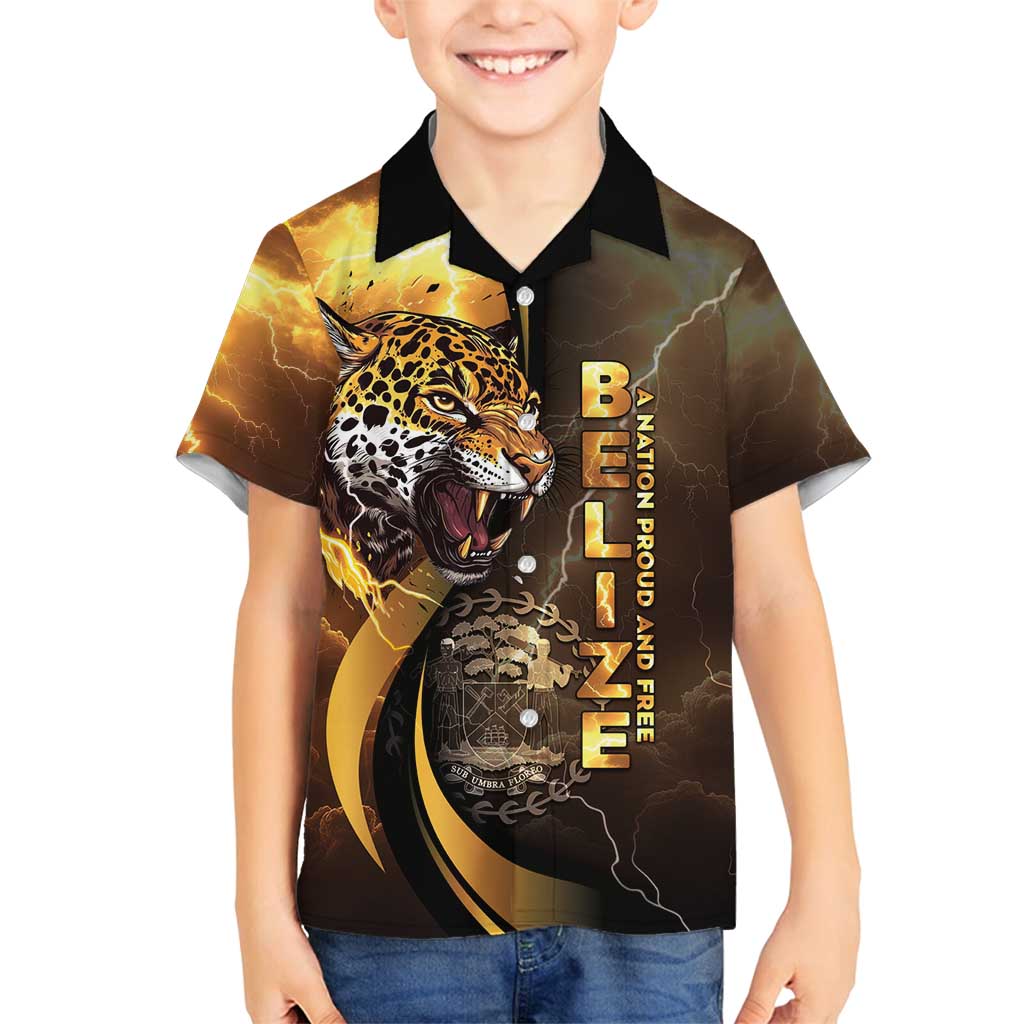 Belize Emancipation Day Family Matching Off Shoulder Short Dress and Hawaiian Shirt A Nation Proud And Free - Wonder Print Shop