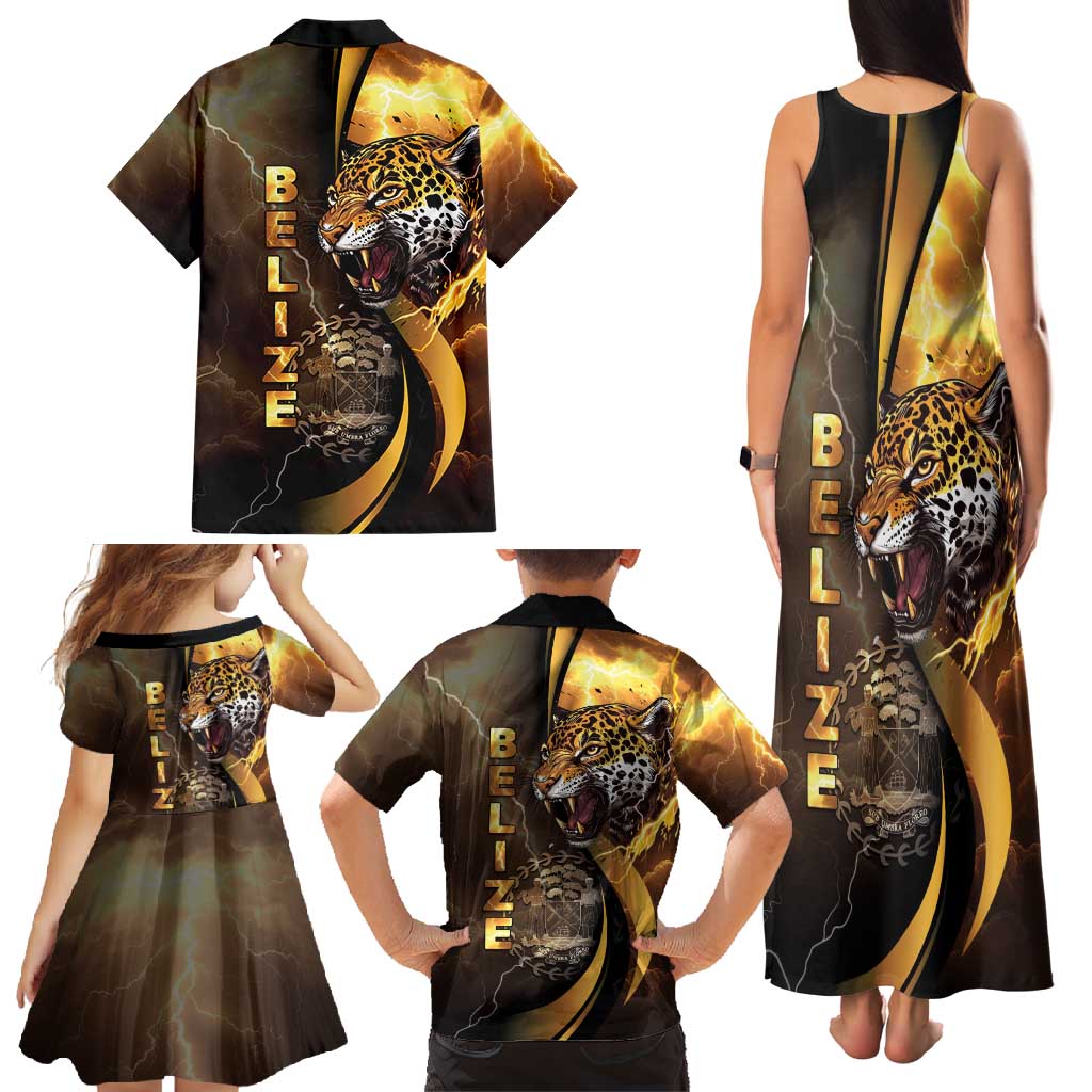 Belize Emancipation Day Family Matching Tank Maxi Dress and Hawaiian Shirt A Nation Proud And Free - Wonder Print Shop