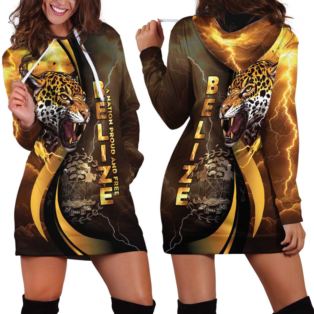 Belize Emancipation Day Hoodie Dress A Nation Proud And Free - Wonder Print Shop