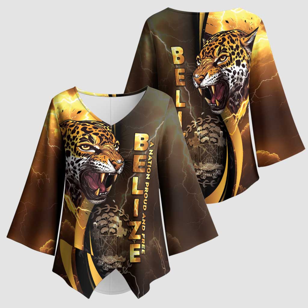 Belize Emancipation Day Kimono Sleeve Blouse A Nation Proud And Free - Wonder Print Shop