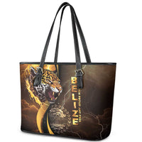 Belize Emancipation Day Leather Tote Bag A Nation Proud And Free - Wonder Print Shop