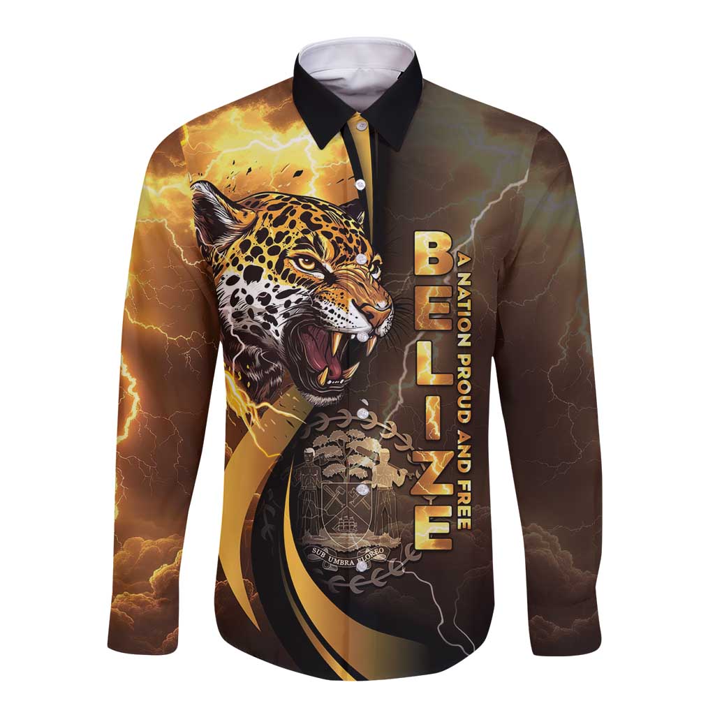 Belize Emancipation Day Long Sleeve Button Shirt A Nation Proud And Free - Wonder Print Shop
