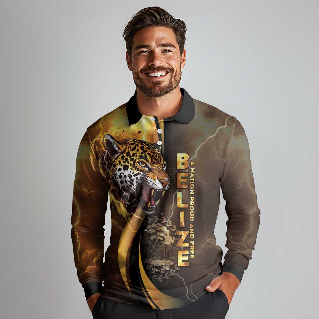 Belize Emancipation Day Long Sleeve Polo Shirt A Nation Proud And Free - Wonder Print Shop