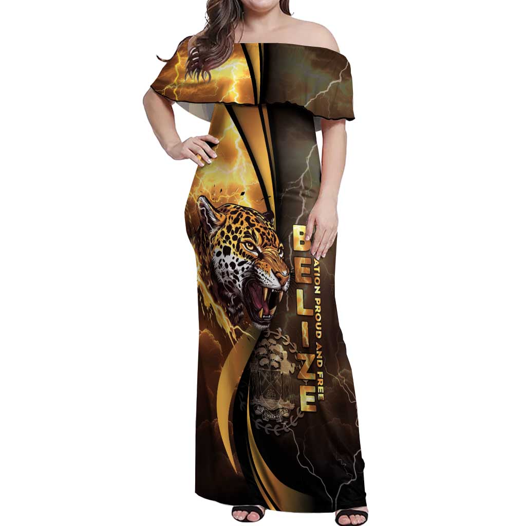 Belize Emancipation Day Off Shoulder Maxi Dress A Nation Proud And Free - Wonder Print Shop