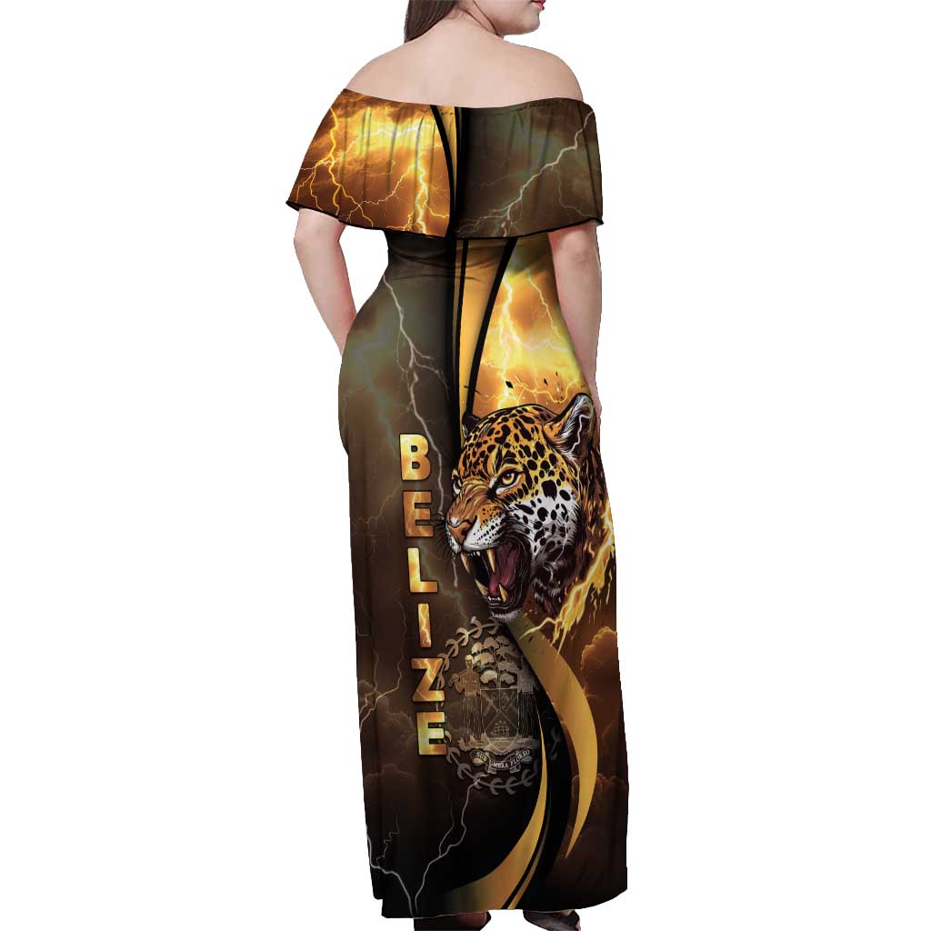 Belize Emancipation Day Off Shoulder Maxi Dress A Nation Proud And Free - Wonder Print Shop