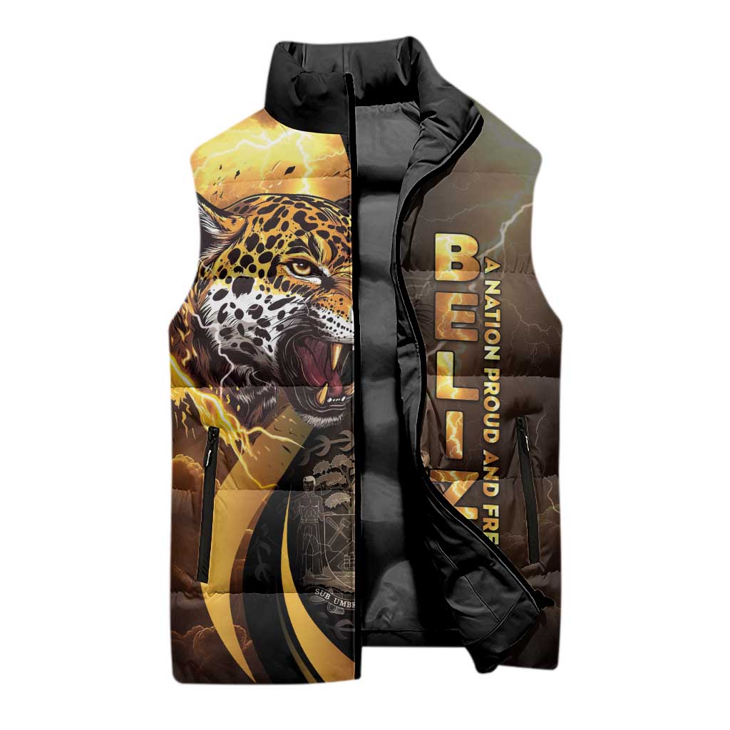 Belize Emancipation Day Sleeveless Puffer Jacket A Nation Proud And Free - Wonder Print Shop