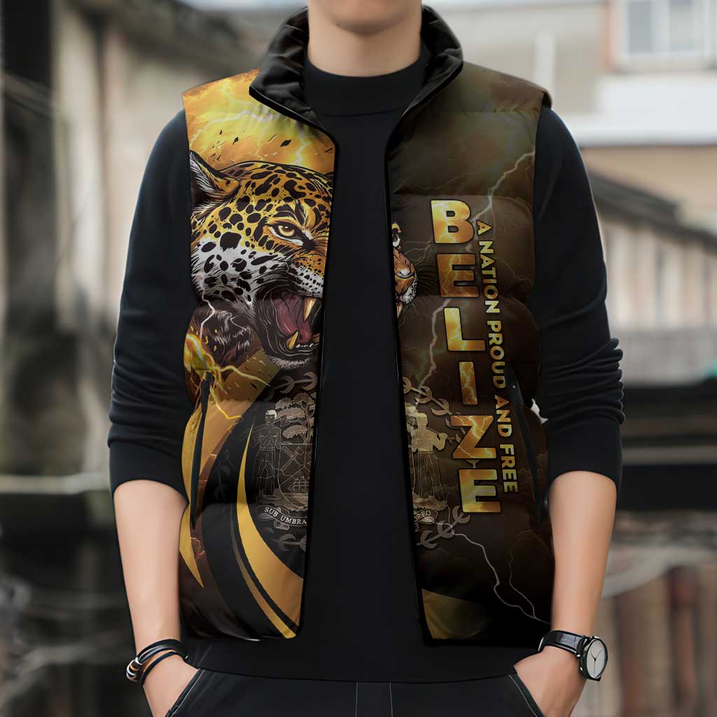 Belize Emancipation Day Sleeveless Puffer Jacket A Nation Proud And Free - Wonder Print Shop