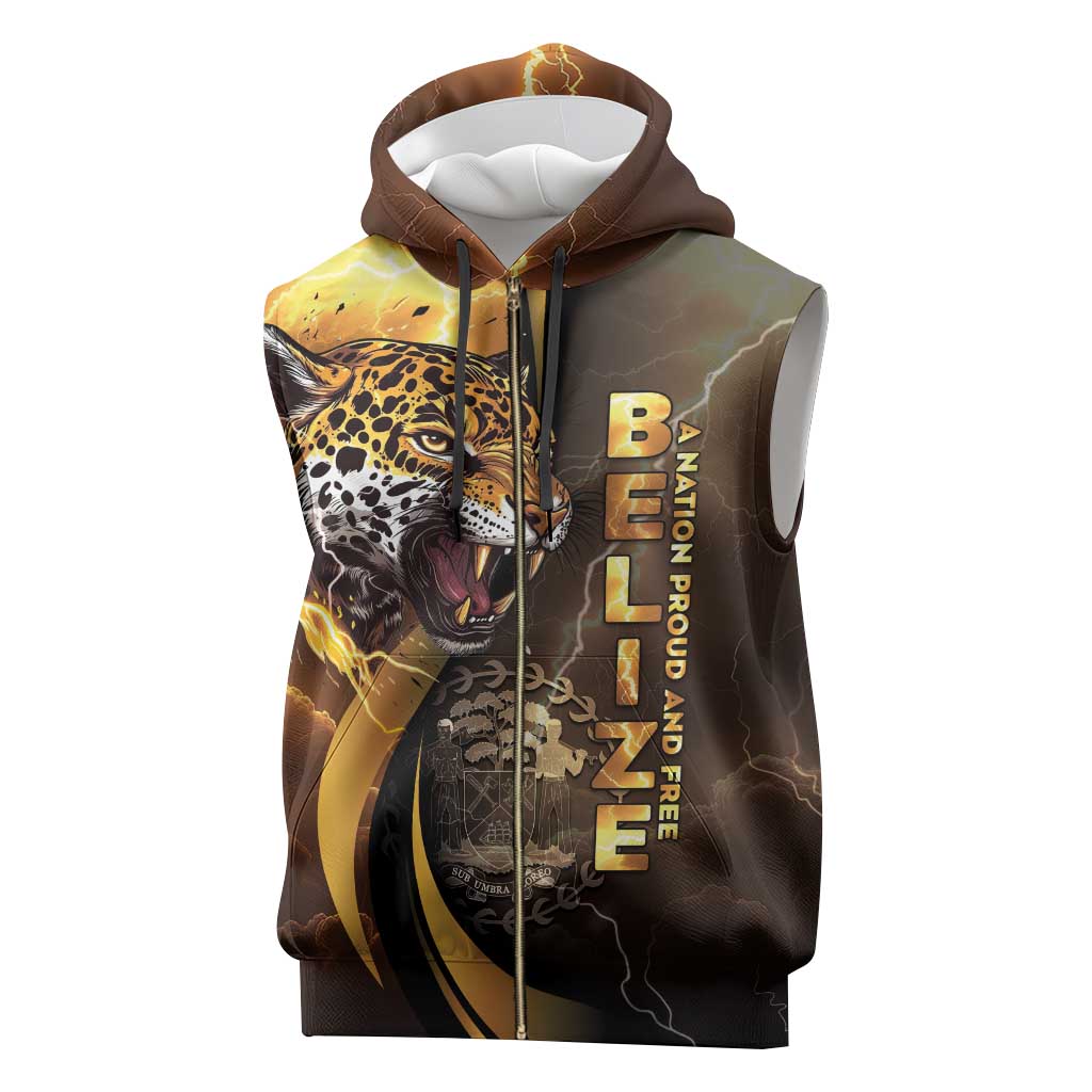 Belize Emancipation Day Sleeveless Zip Hoodie A Nation Proud And Free - Wonder Print Shop