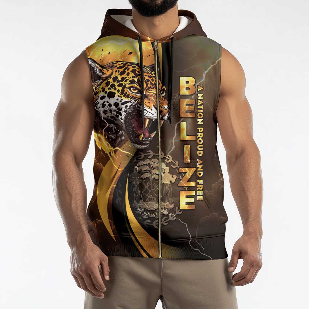 Belize Emancipation Day Sleeveless Zip Hoodie A Nation Proud And Free - Wonder Print Shop