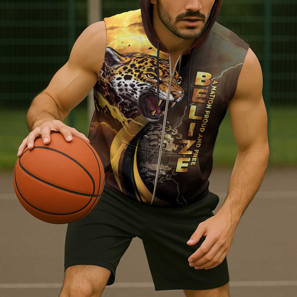 Belize Emancipation Day Sleeveless Zip Hoodie A Nation Proud And Free - Wonder Print Shop