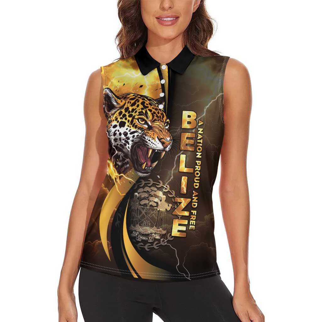 Belize Emancipation Day Women Sleeveless Polo Shirt A Nation Proud And Free - Wonder Print Shop