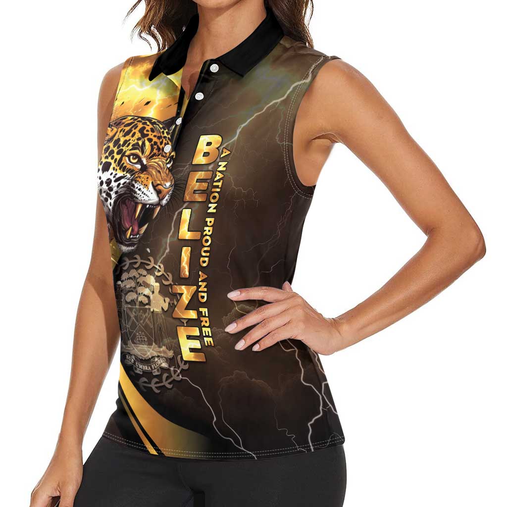 Belize Emancipation Day Women Sleeveless Polo Shirt A Nation Proud And Free - Wonder Print Shop