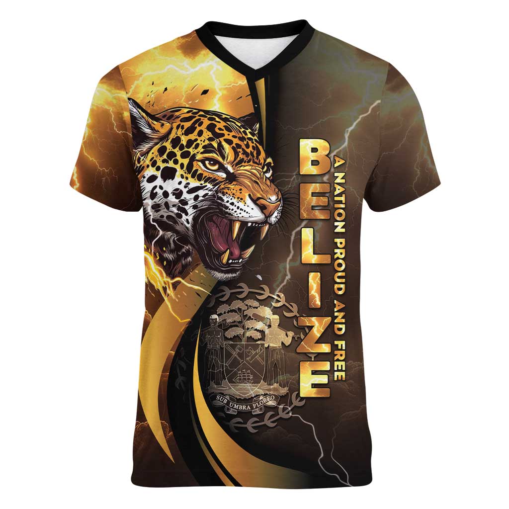 Belize Emancipation Day Women V-Neck T-Shirt A Nation Proud And Free - Wonder Print Shop