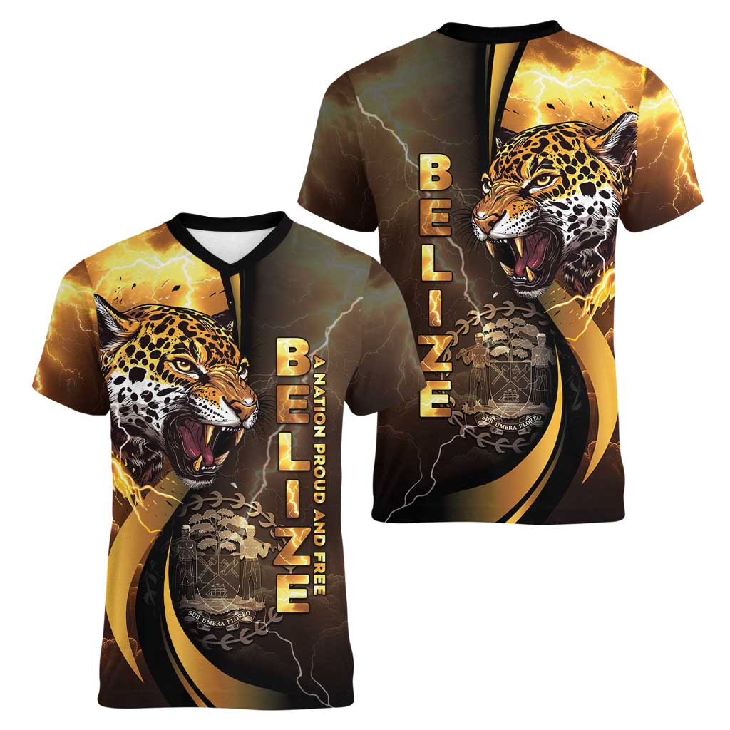 Belize Emancipation Day Women V-Neck T-Shirt A Nation Proud And Free - Wonder Print Shop