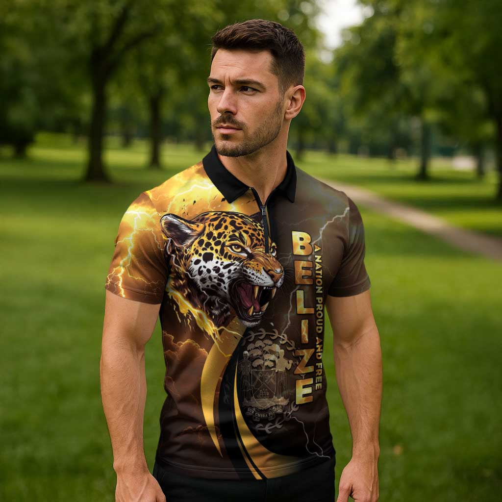 Belize Emancipation Day Zipper Polo Shirt A Nation Proud And Free - Wonder Print Shop