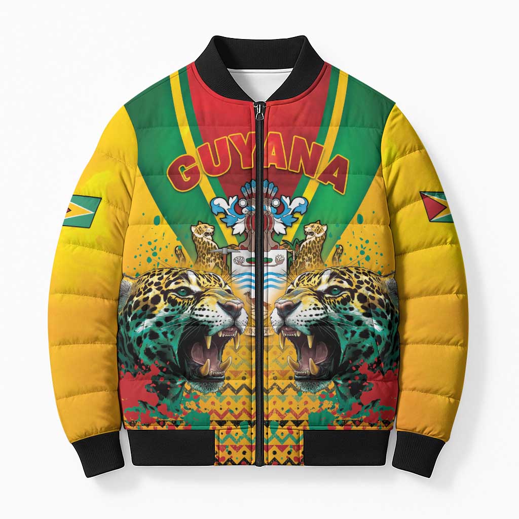 Guyana Emancipation Day Bomber Puffer Jacket Guyanese And Pride - Wonder Print Shop