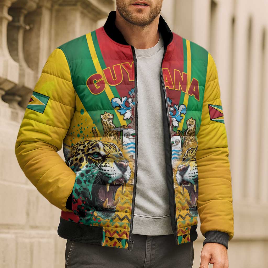 Guyana Emancipation Day Bomber Puffer Jacket Guyanese And Pride - Wonder Print Shop