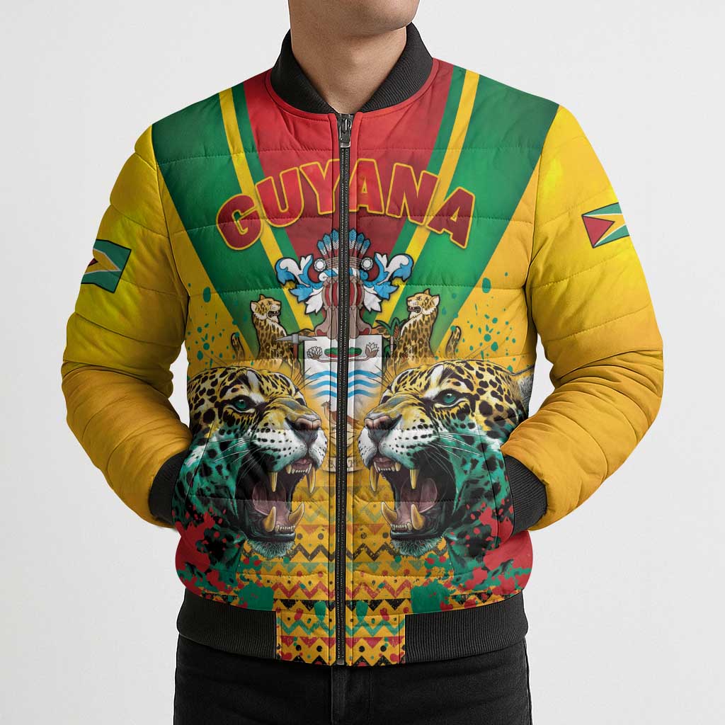 Guyana Emancipation Day Bomber Puffer Jacket Guyanese And Pride - Wonder Print Shop