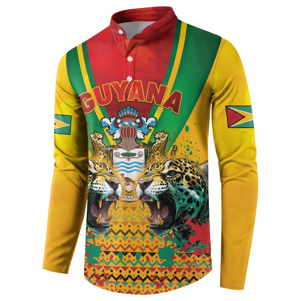 Guyana Emancipation Day Button Sweatshirt Guyanese And Pride - Wonder Print Shop