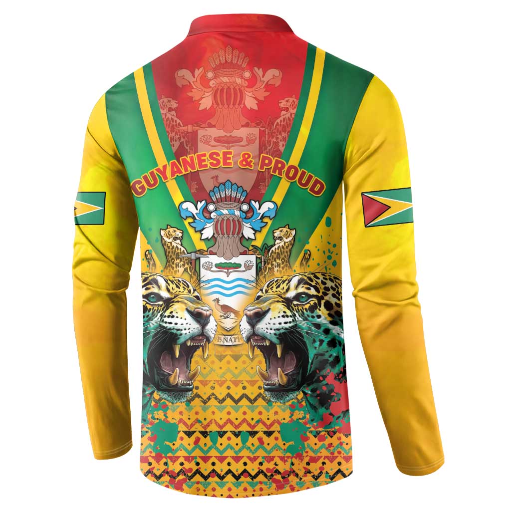 Guyana Emancipation Day Button Sweatshirt Guyanese And Pride - Wonder Print Shop