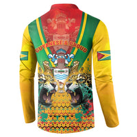 Guyana Emancipation Day Button Sweatshirt Guyanese And Pride - Wonder Print Shop