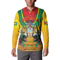 Guyana Emancipation Day Button Sweatshirt Guyanese And Pride - Wonder Print Shop