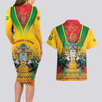 Guyana Emancipation Day Couples Matching Long Sleeve Bodycon Dress and Hawaiian Shirt Guyanese And Pride - Wonder Print Shop
