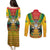 Guyana Emancipation Day Couples Matching Puletasi and Long Sleeve Button Shirt Guyanese And Pride - Wonder Print Shop
