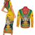 Guyana Emancipation Day Couples Matching Short Sleeve Bodycon Dress and Long Sleeve Button Shirt Guyanese And Pride - Wonder Print Shop