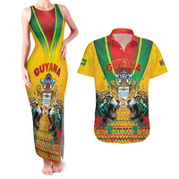 Guyana Emancipation Day Couples Matching Tank Maxi Dress and Hawaiian Shirt Guyanese And Pride - Wonder Print Shop